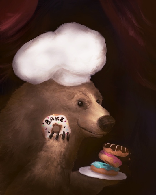 Baker Bear with Donuts web